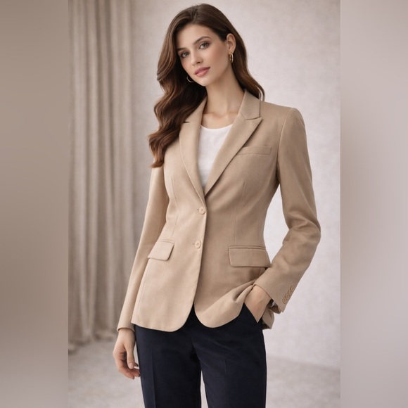 Pendleton Jackets & Blazers - Pendleton Women’s Beige 100% Virgin Wool Blazer Jacket Size 8 Classic